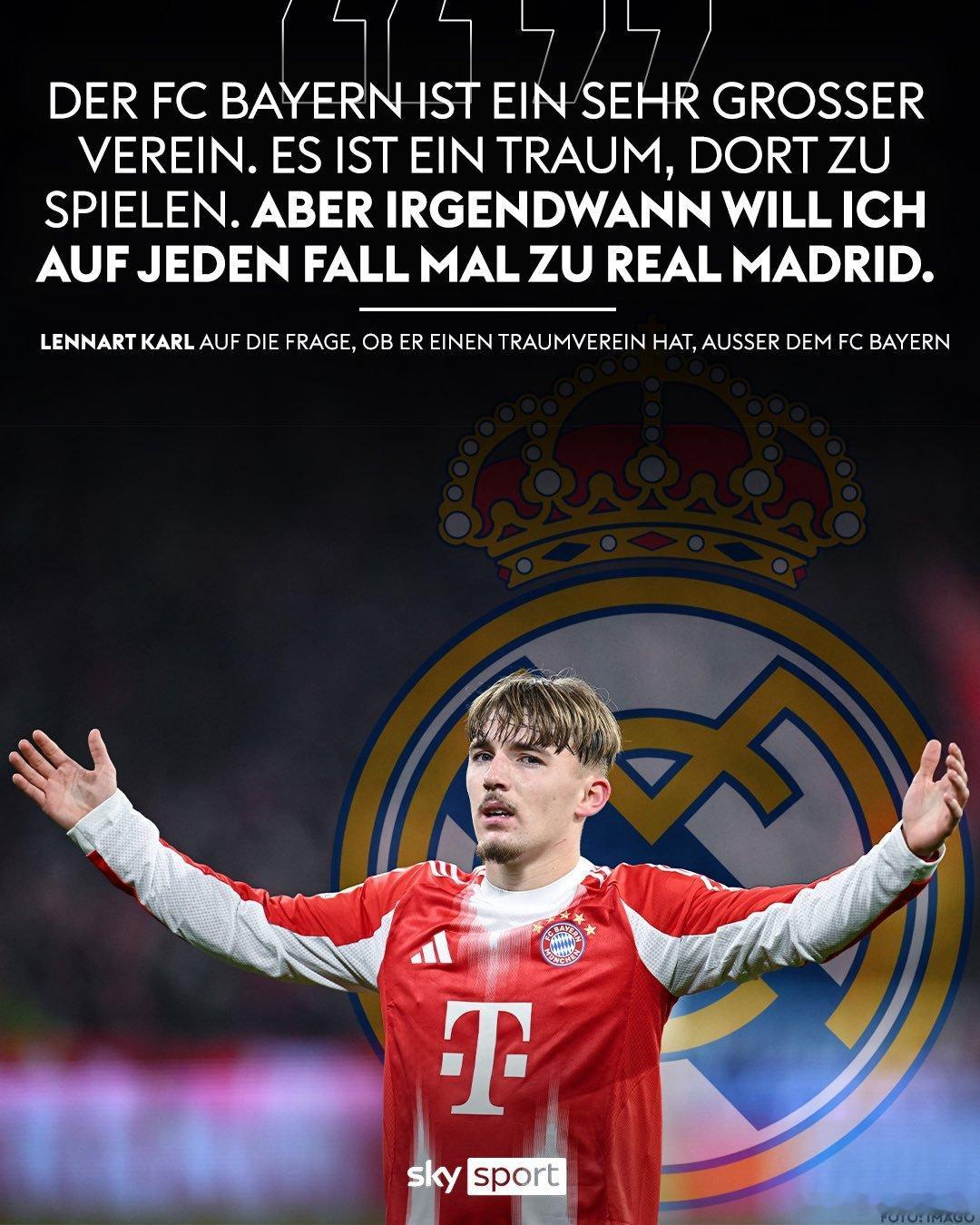 🚨🚨🚨倫納特·卡爾在拜訪布格辛的球迷俱樂部時，被問及——除拜仁慕尼黑之外，