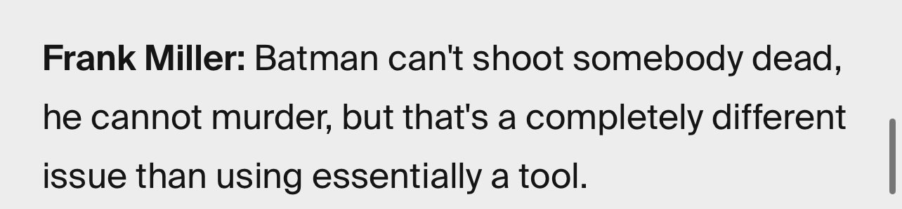 【可以用枪，或者不论什么形式的武器，但不能用它来杀人】是什么很难理解的准则吗？你