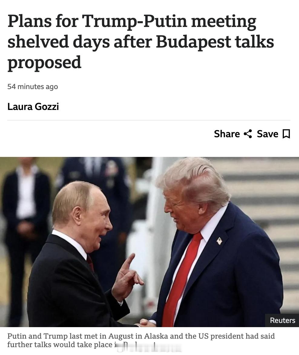 之前计划的川普和普京在布达佩斯的会面已被取消。一位白宫官员表示，Rubio已与俄