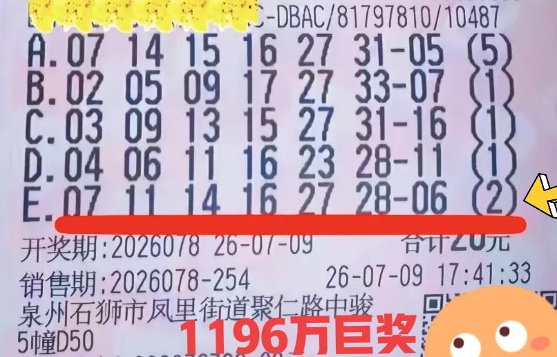 真的是走狗屎运了，不然也不会中1000多万！福建这位大奖得主的想法，大概是这样的
