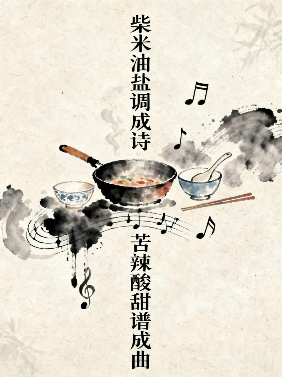 上联：柴米油盐调成诗。下联邀君对下联：苦辣酸甜谱成曲。