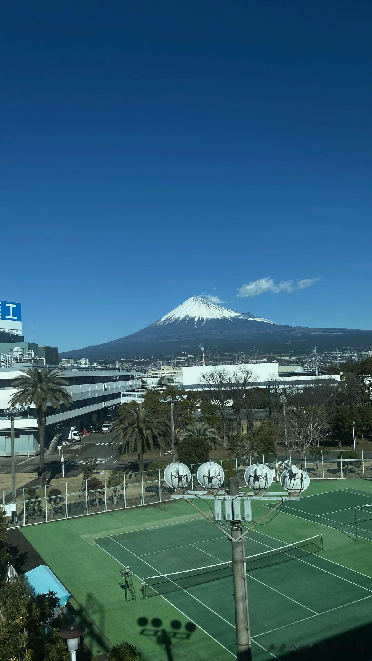 看见富士山了