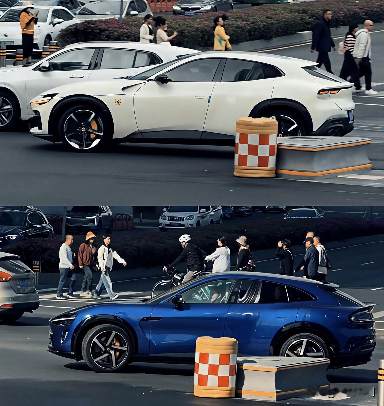 考眼力：哪辆才是小米YU7？
小米YU7和法拉利FUV，放在同一个机位和角度，可