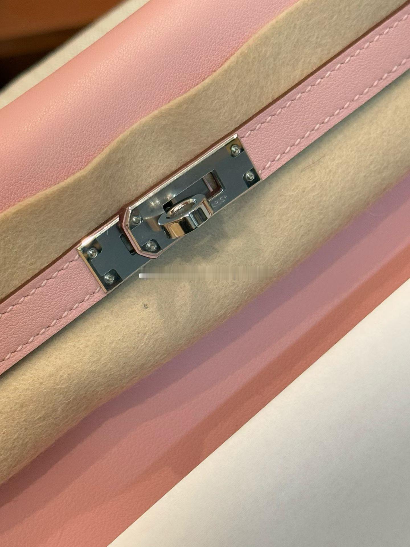 Kelly Danse22 swift皮 3Q粉 银扣爱马仕hermes