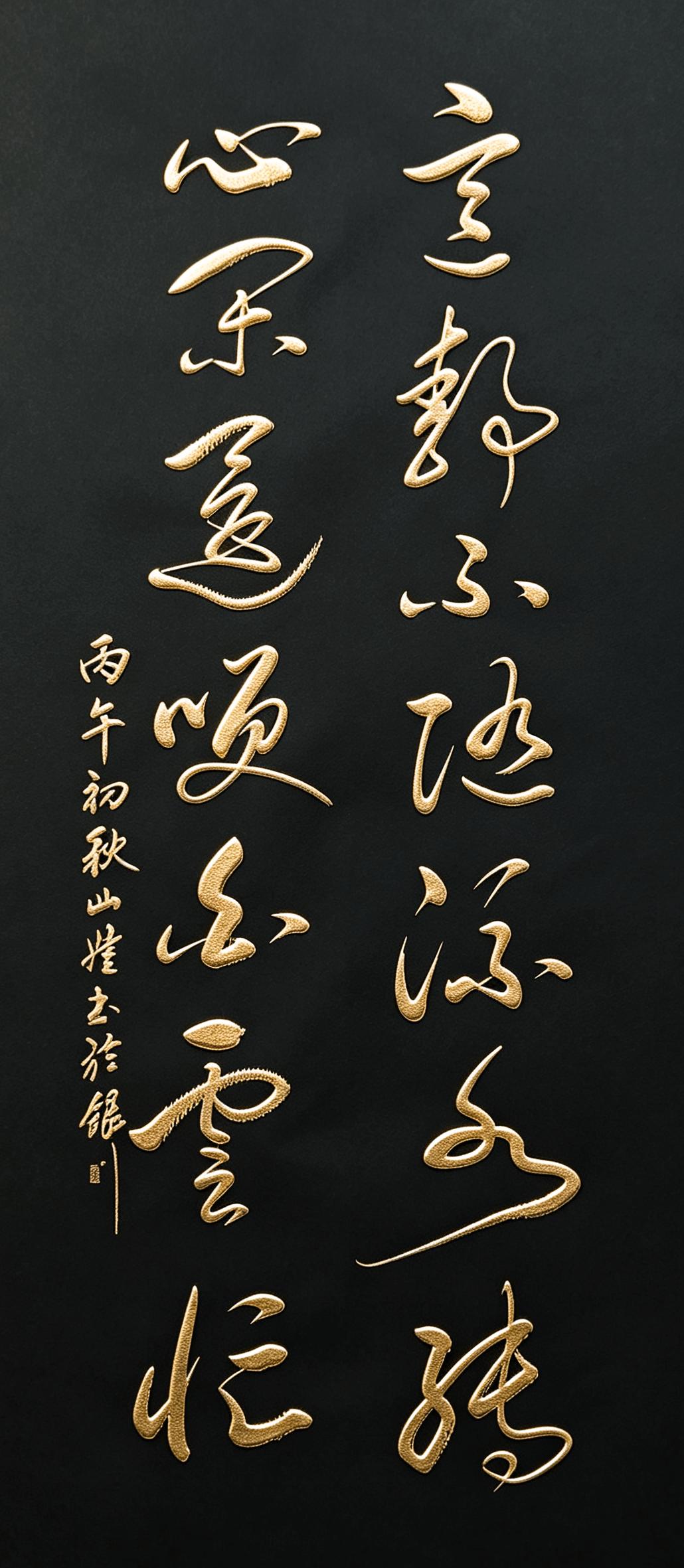这幅作品，写尽了人内心最难得的从容安定。短短十四字，藏着通透的人生智慧！
 
意