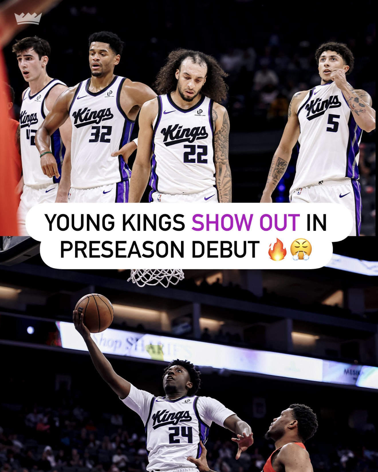 哥，这个发型，你们叫他young kings？PS：图是国王官方发的新赛季篮不住