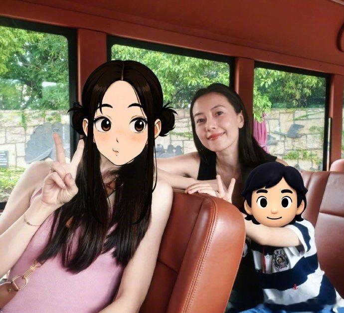 上海偶遇高圆圆带娃出游 上海偶遇高圆圆带娃逛动物园，真幸运啊！上海偶遇高圆圆带娃