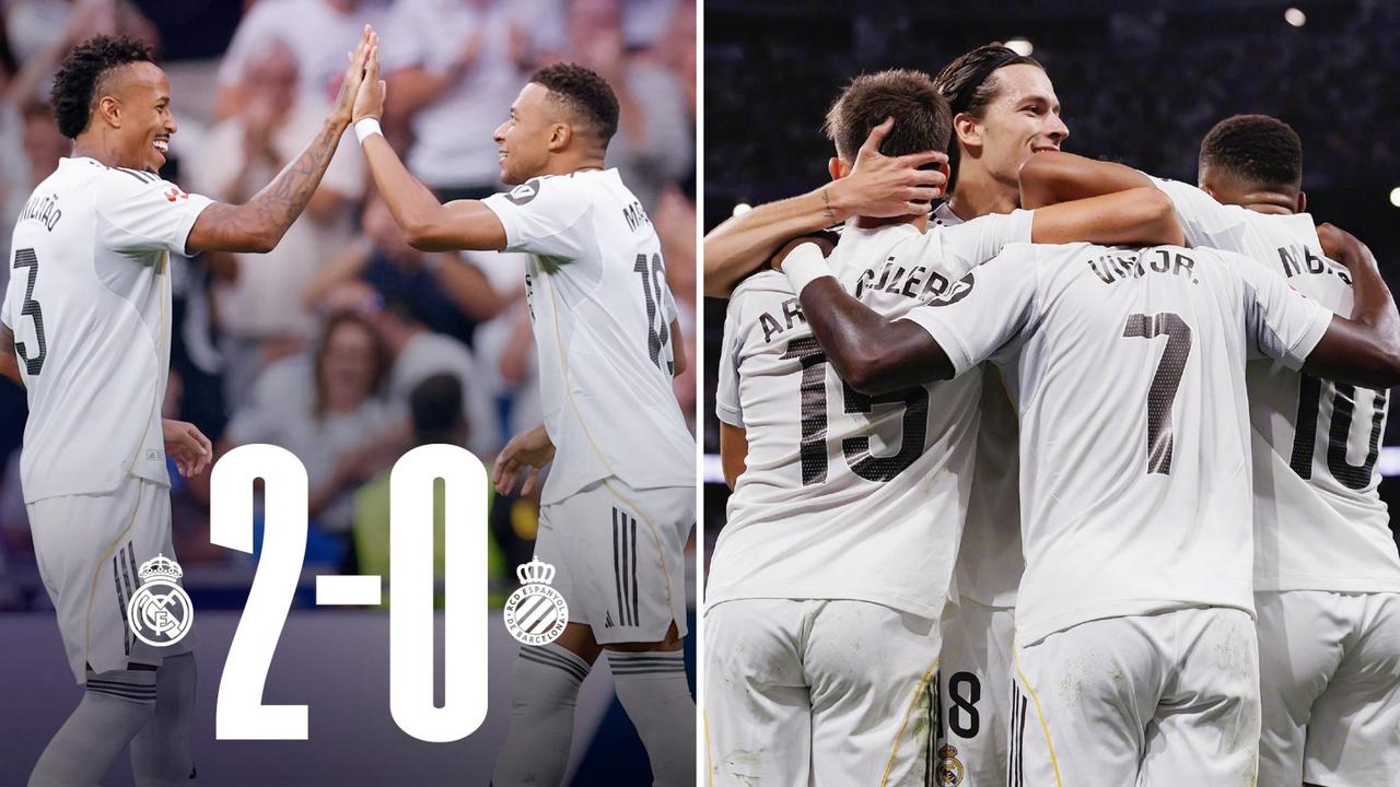 西甲：皇家马德里主场2-0击败西班牙人，5连胜继续领跑榜首。
皇马全场碾压对手，