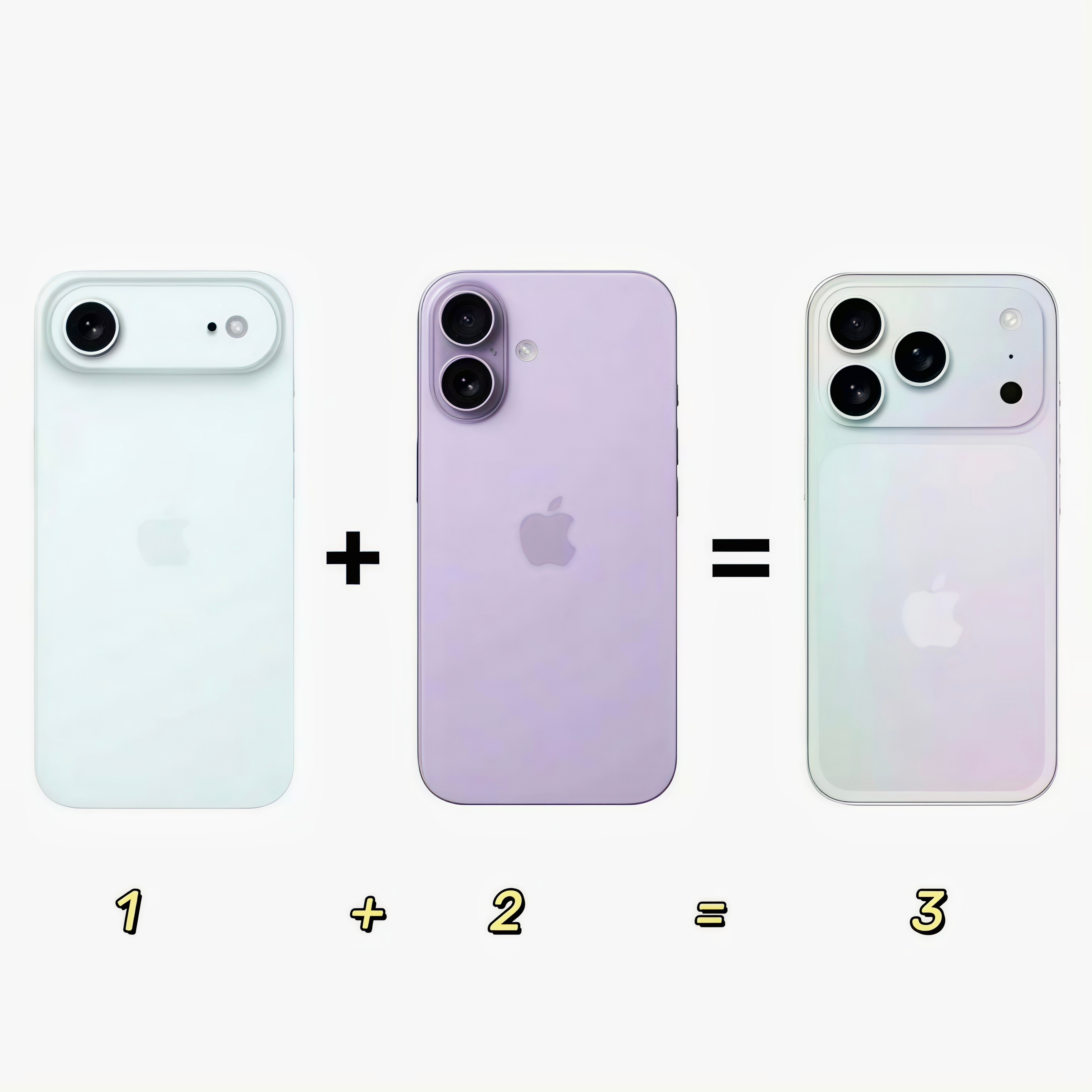 iPhone17设计有深层含义1+2＝3[无聊]这对吗？ ​​​
