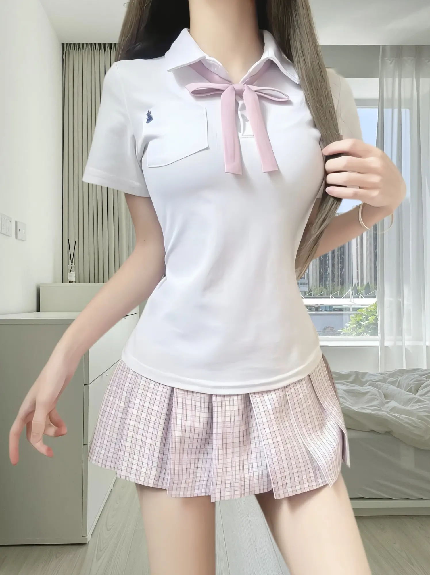 甜美ootd穿搭 甜美学院风 夏季显瘦穿搭 少女感夏日ootd