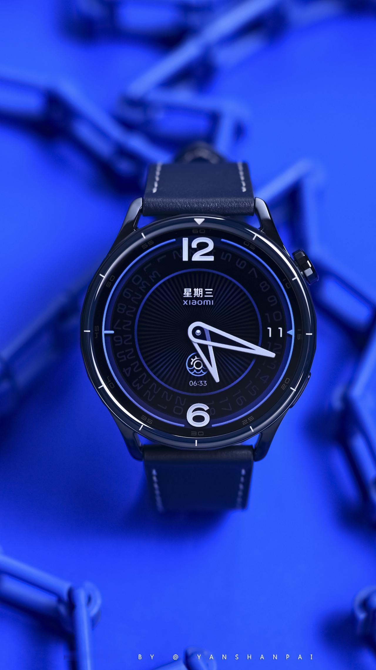 小米S系列智能手表更新了，先分享一组“午夜蓝陶瓷特别版”实拍图赏。

外观这块，