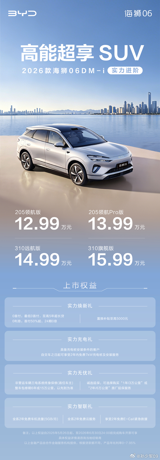 2026款海狮06DM-i正式上市，起步价12.99万元海狮06去年横空出世把竞