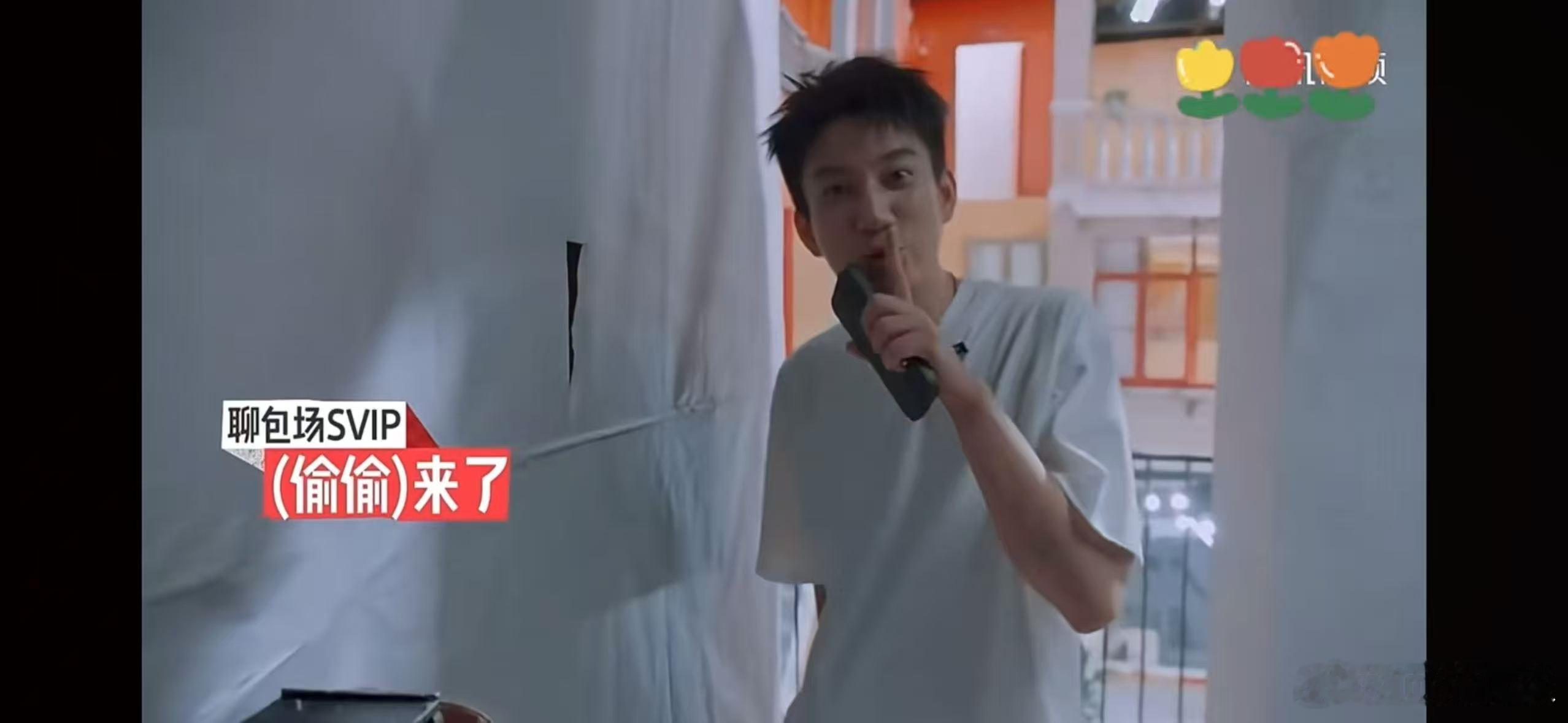 王子奇听八卦嘴角压不住 桃花坞超有共鸣一幕，王子奇安静围观伙伴互动闲谈，止不住上