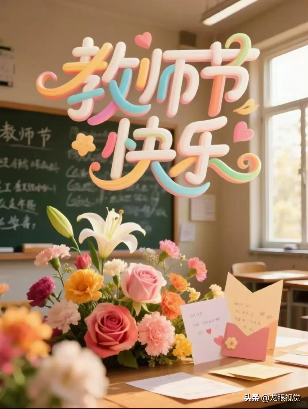 春风化雨润心田，教师节快乐。