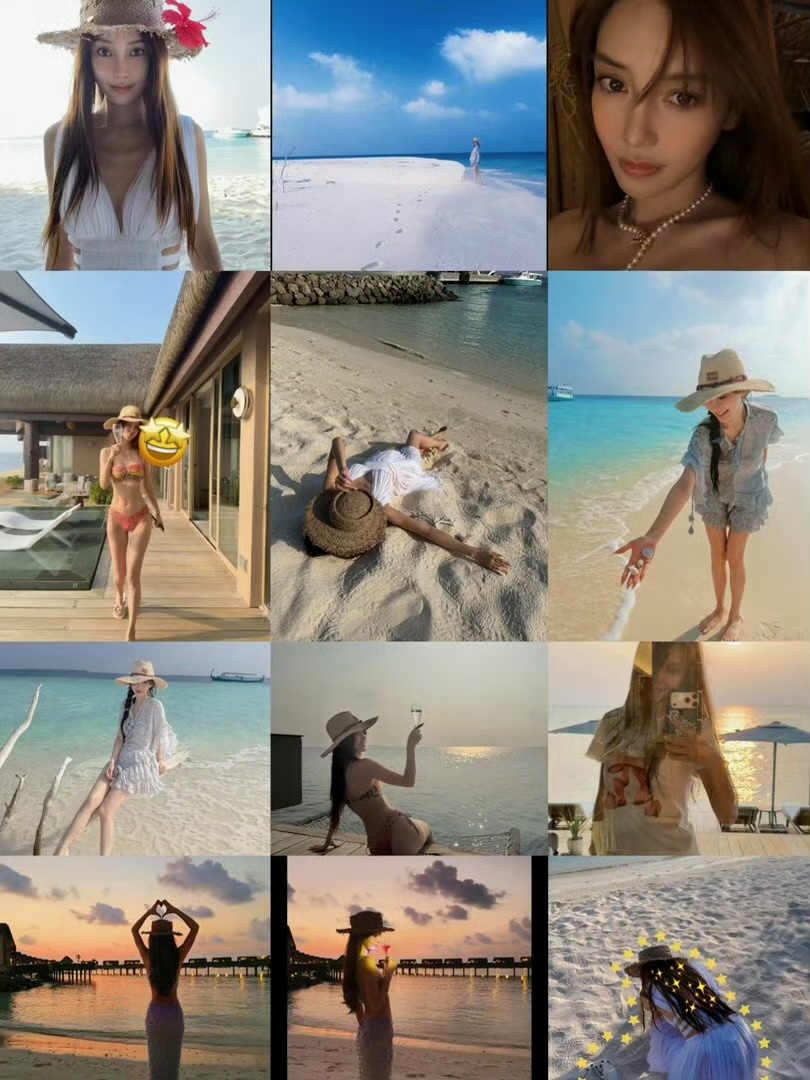 angelababy 网友马代偶遇Angelababy分享你保存的旅游照片🌊 