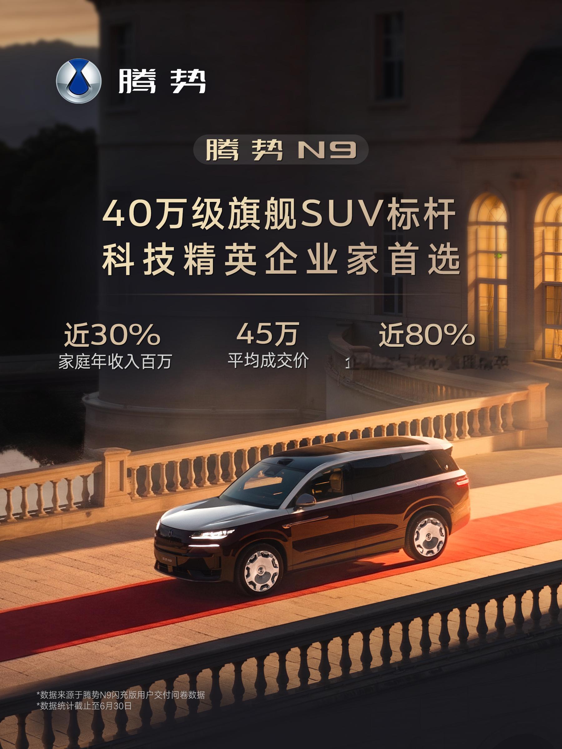 腾势N9闪充版40-50万级旗舰SUV标杆行业领袖集体认证的旗舰标杆腾势腾势n9