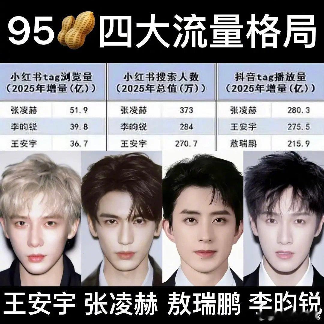 95生四大流量格局95生四大流量格局王安宇、张凌赫、敖瑞鹏、李昀锐 