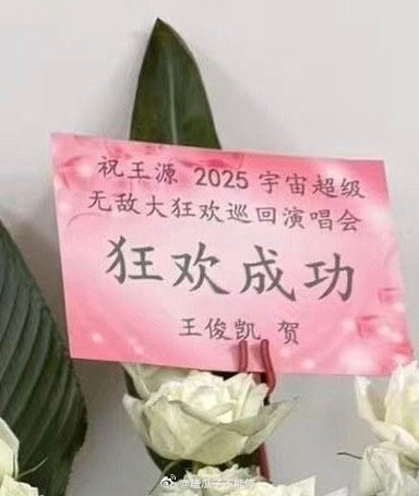 王俊凯给王源演唱会送花 王俊凯给王源演唱会送花篮了！ ​​​就这个凯源！ ​​​