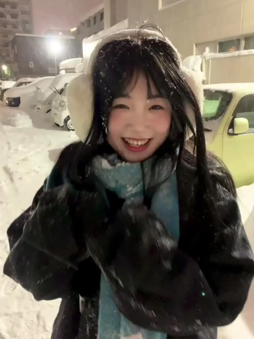 去年北海道的一个雪夜⛄️❄️