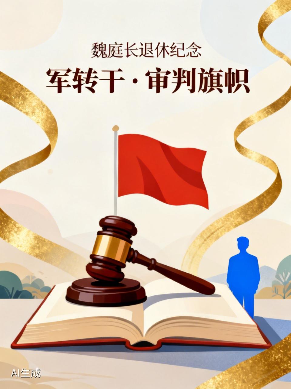 刑庭的魏庭长退休了。这位从部队转业而来的干部，初入法院时对审判工作一窍不通，没有