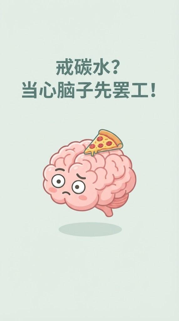 戒碳水？当心脑子先罢工！
很多女性为了瘦，一上来就“断碳”，结果不仅姨妈出走、脾