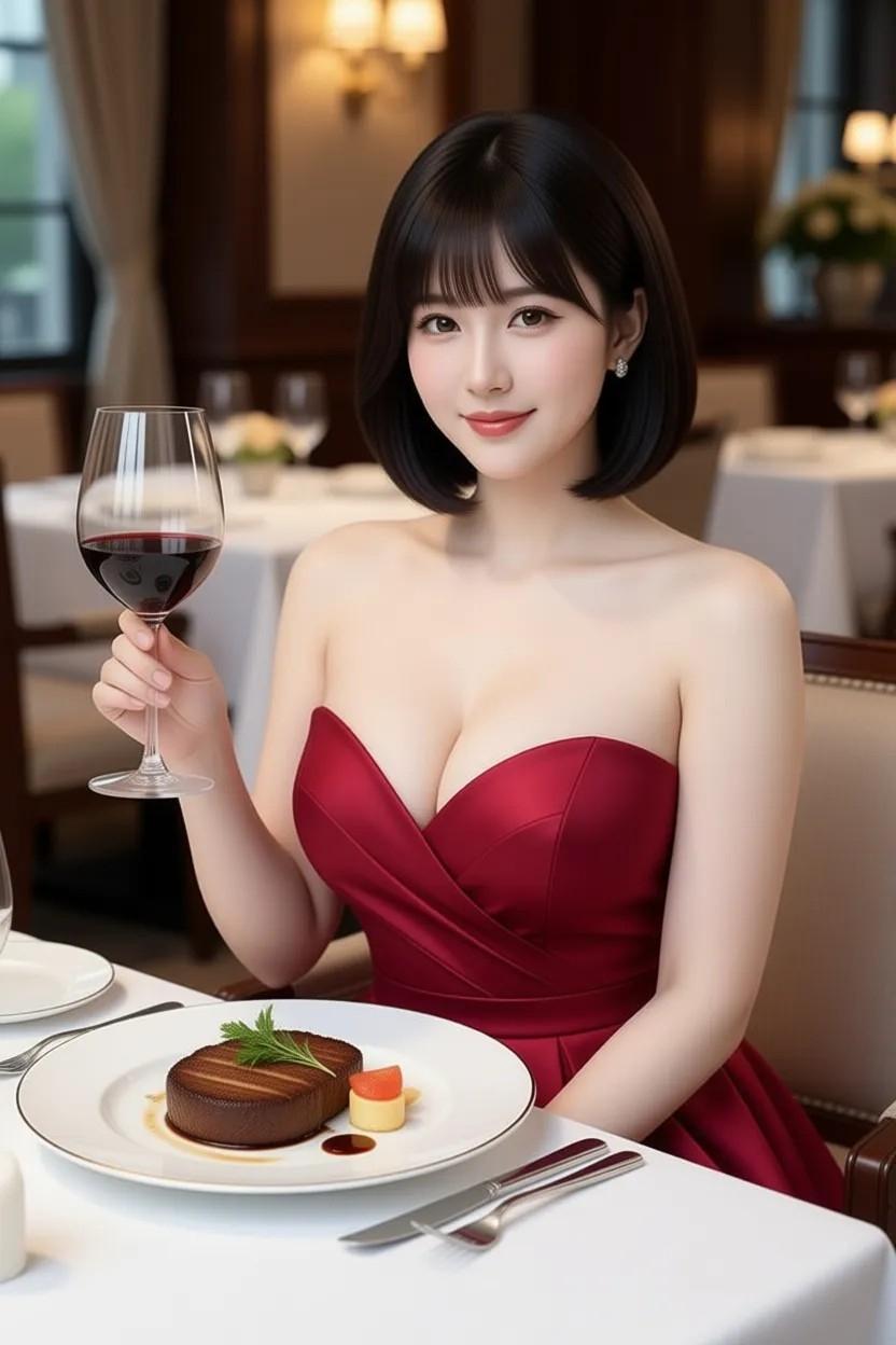 优雅晚宴，红酒佳肴，尽享浪漫时光