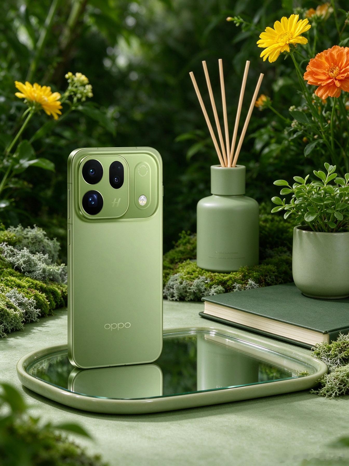 OPPO Find X10 的全新配色「森绿」有点好看啊，艺术家 Karlott