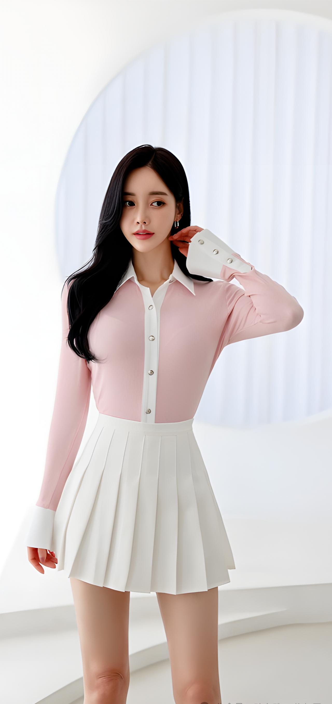 温柔粉白穿搭，甜美少女心爆棚！💕