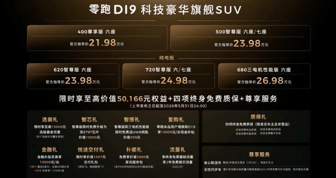 原来9系旗舰SUV价格也能这么香  零跑D19这个大6座价格有点离谱，，上市价格