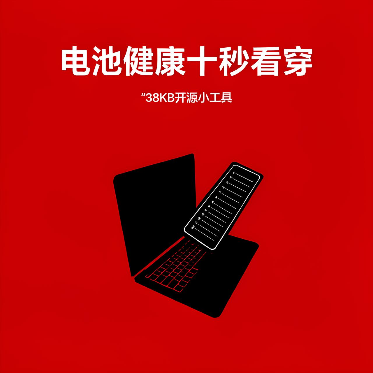 笔记本电池还剩几条命？38KB小工具十秒看穿

查一次笔记本电池健康度，你通常要