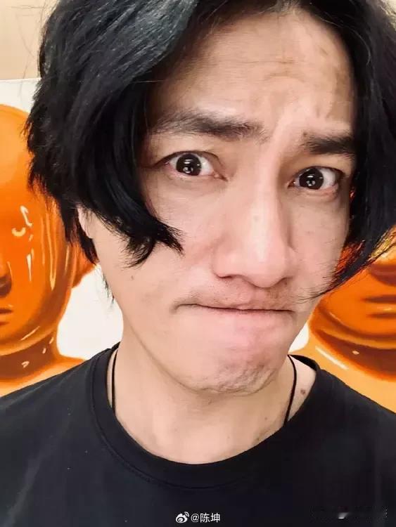 陈坤，夜深玩自拍，仗着自己颜值高，就可劲造。

陈坤48岁，快50了，还挺顽皮的