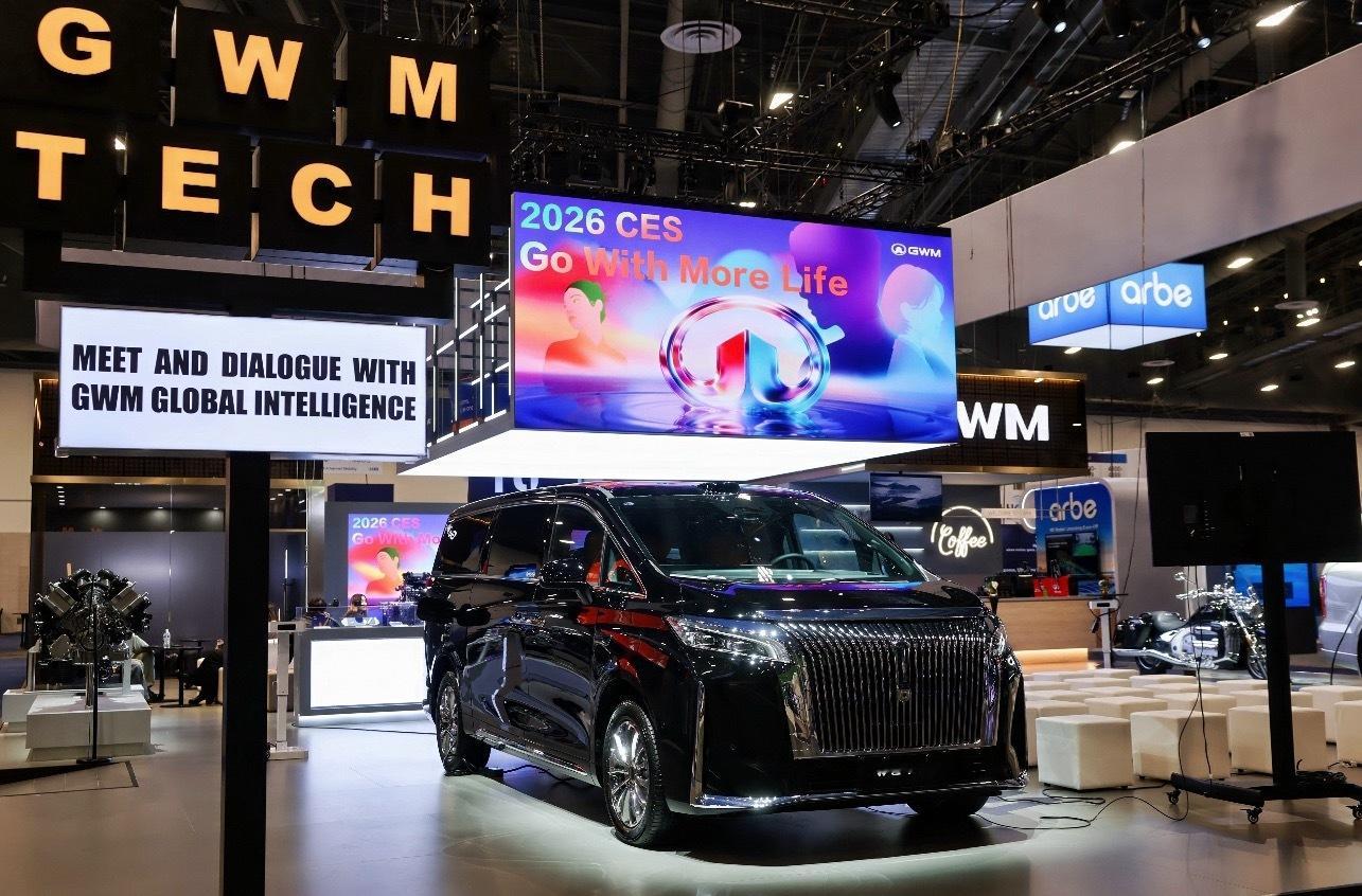 2026 CES长城汽车展台依然是非常硬核，其中魏牌高山9、魏牌全新蓝山智能进阶