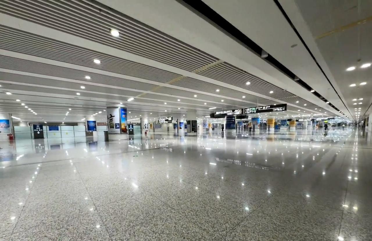 福田站为啥设计这么大？

看很多说只是配套香港高铁，人流少正常。
可是人流少没必