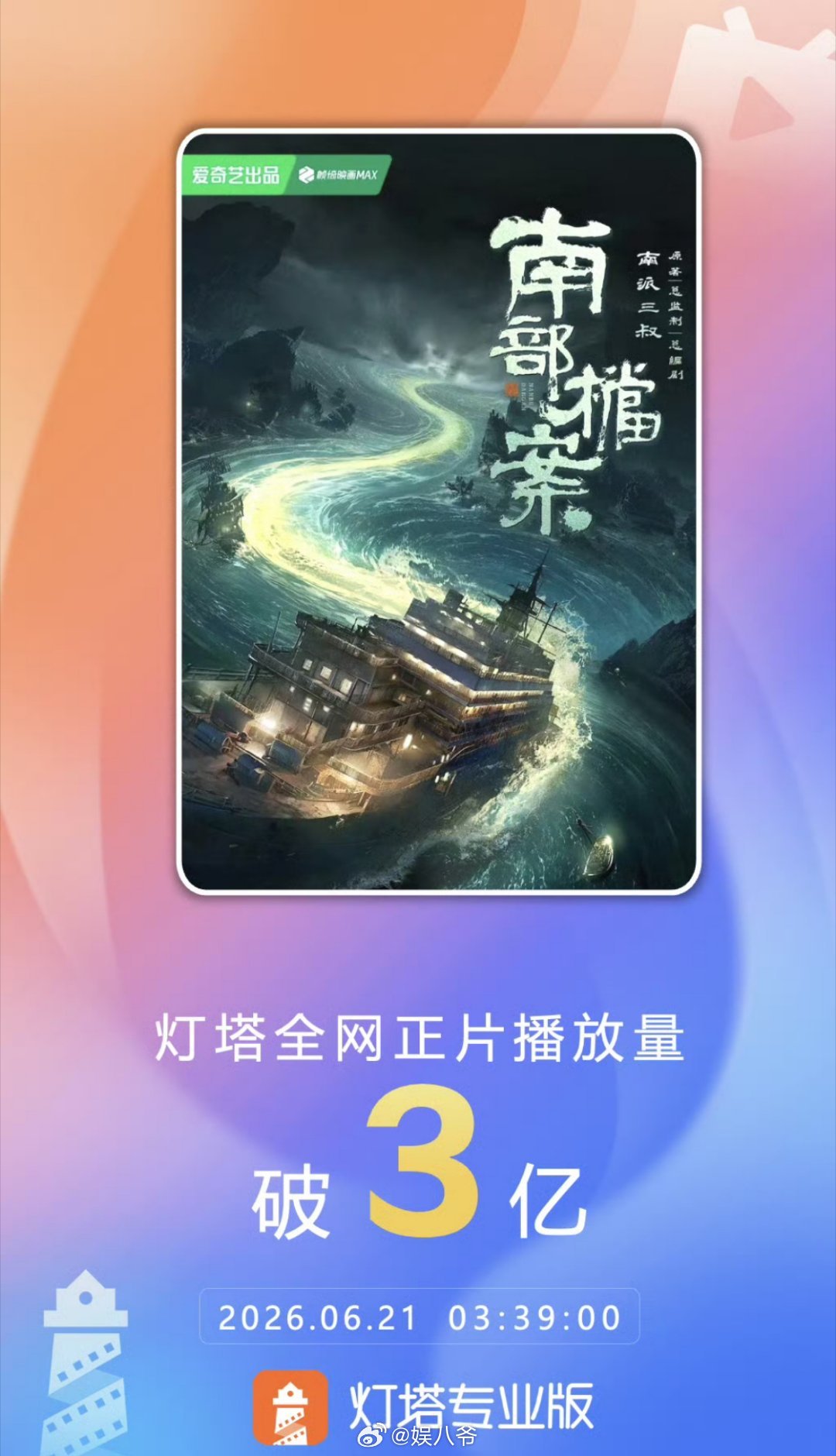 丁禹兮 南部档案正片播放量破3亿🎉扛剧小丁 