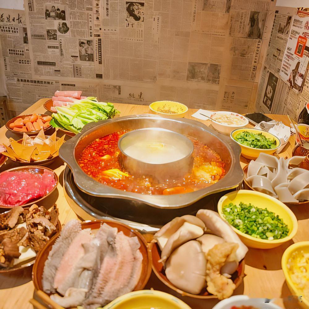 重庆火锅，只点了个微微辣而已。

朋友去了重庆旅游，发来图片，并配了语音：“点了