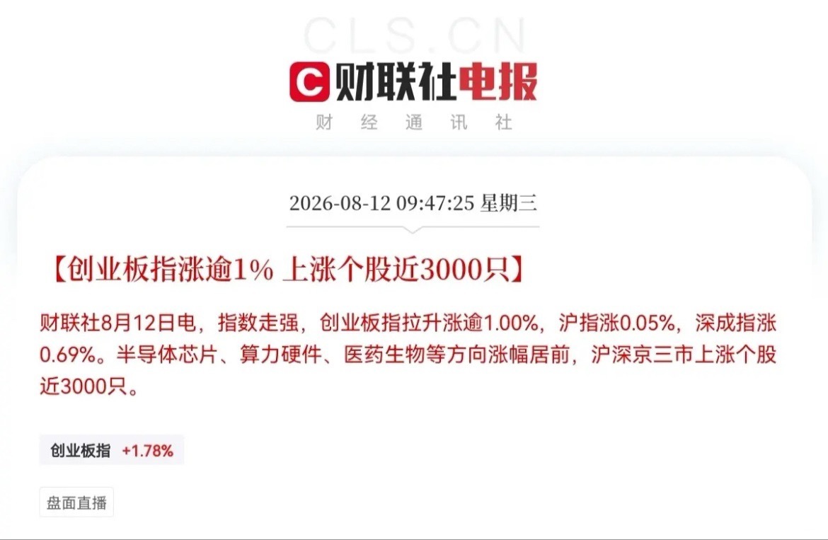 今日大科技全线吹响反攻号角了，半导体涨近3％，存储芯片涨近2％，CPO概念涨超4