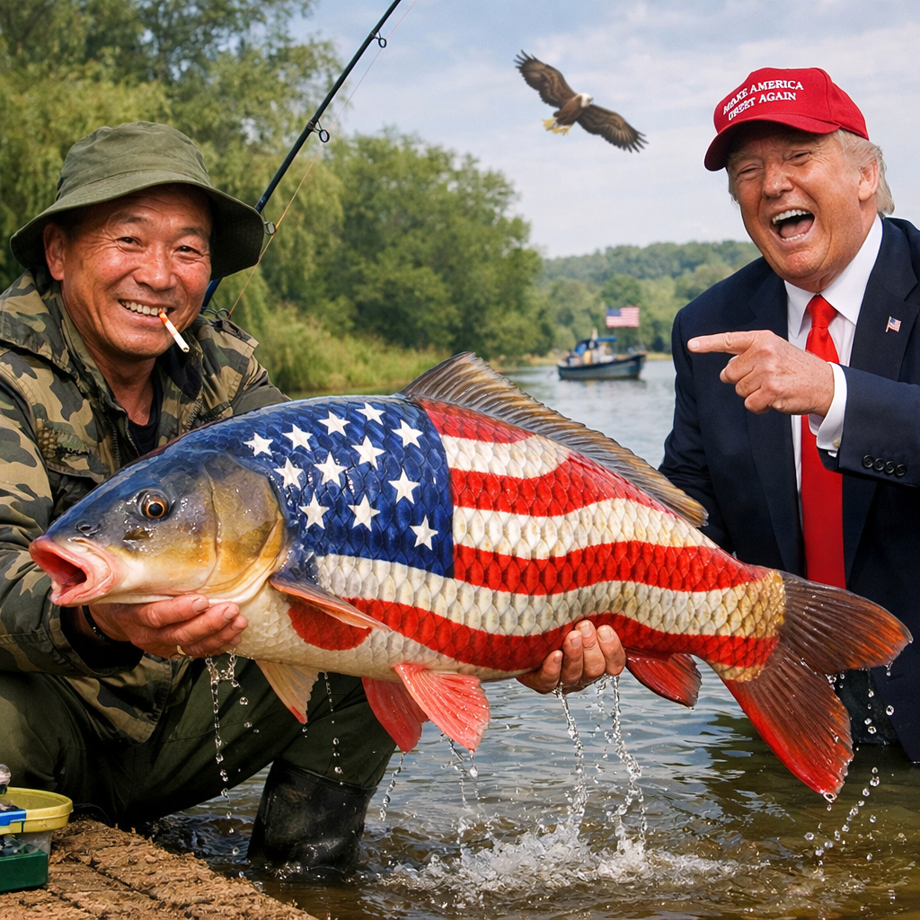 特朗普对入侵物种亚洲鲤鱼宣战建议给中国钓鱼佬免费报销路费，提供30天临时签证，钓