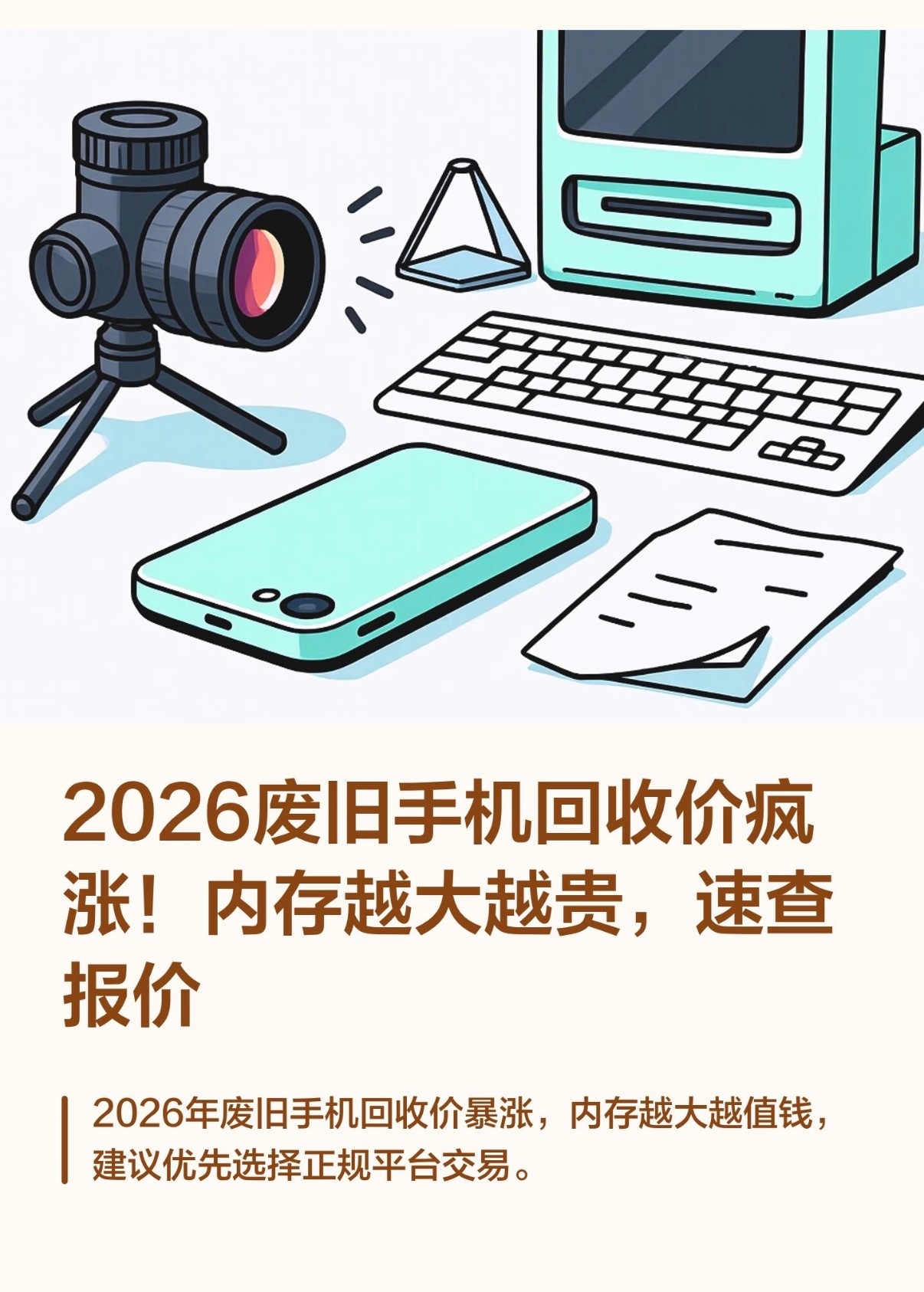 旧手机回收价暴涨五六倍黄金涨价时候就说旧手机里面能提炼出黄金，价格涨了一些……但