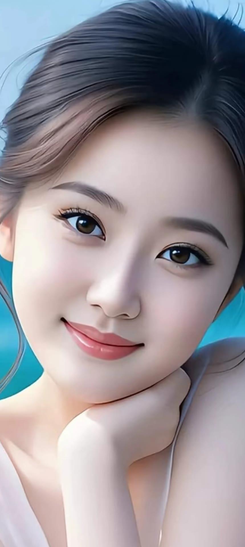 温柔甜美的微笑，让人心动的瞬间