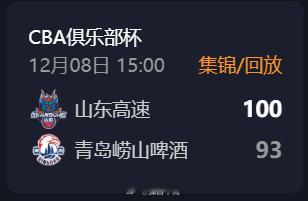 青岛男篮输掉了“齐鲁德比”，也失去了晋级俱乐部杯赛八强的机会。这场比赛本应该是一