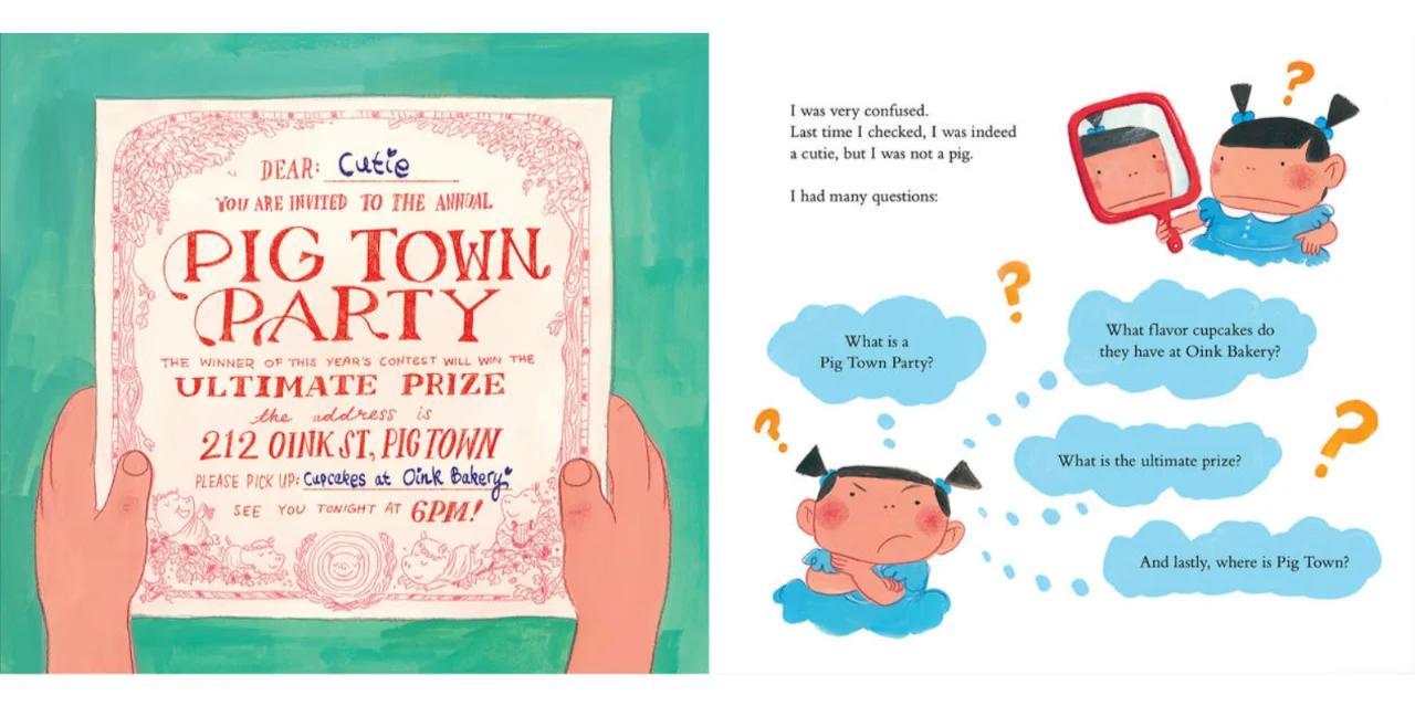 台湾插画师Lian Cho爆笑绘本 | 猪猪镇派对