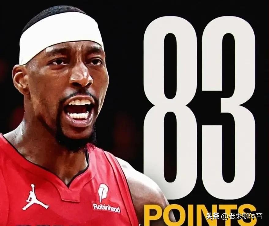 别再说阿德巴约刷分了，杜兰特都未必能刷出来！
要知道，阿德巴约得到83分，用了4