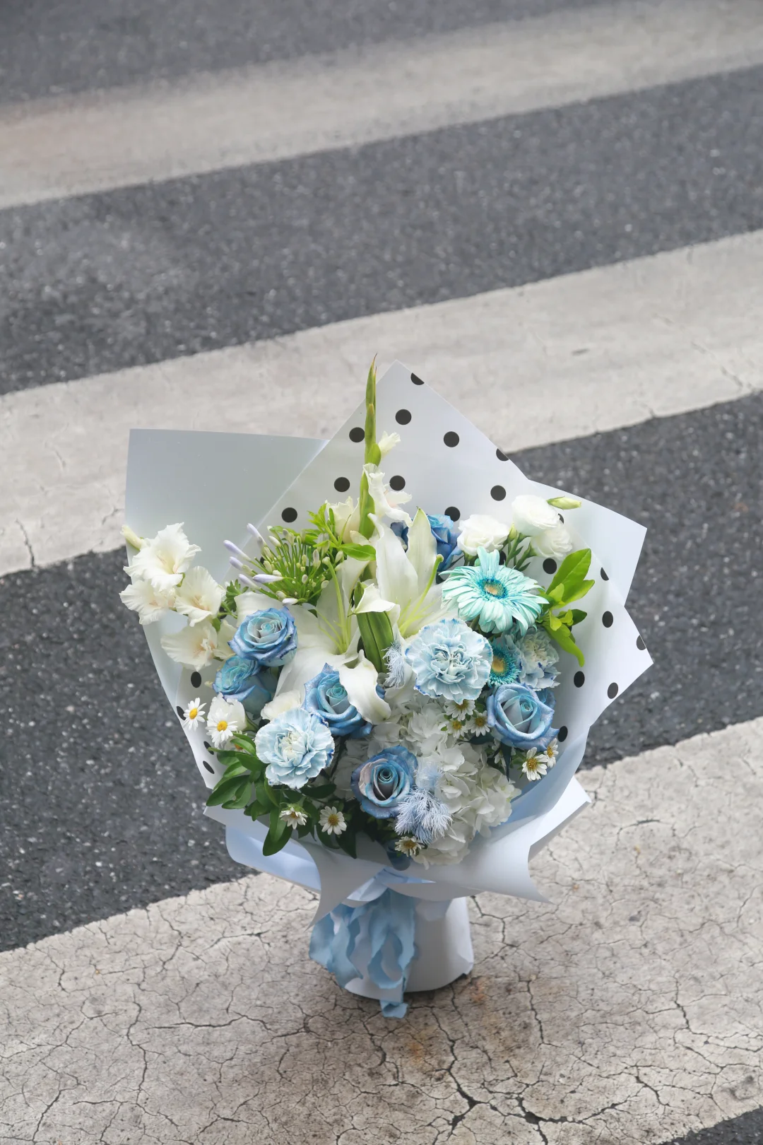 海盐蓝花束｜把夏日海风揉进一束花里