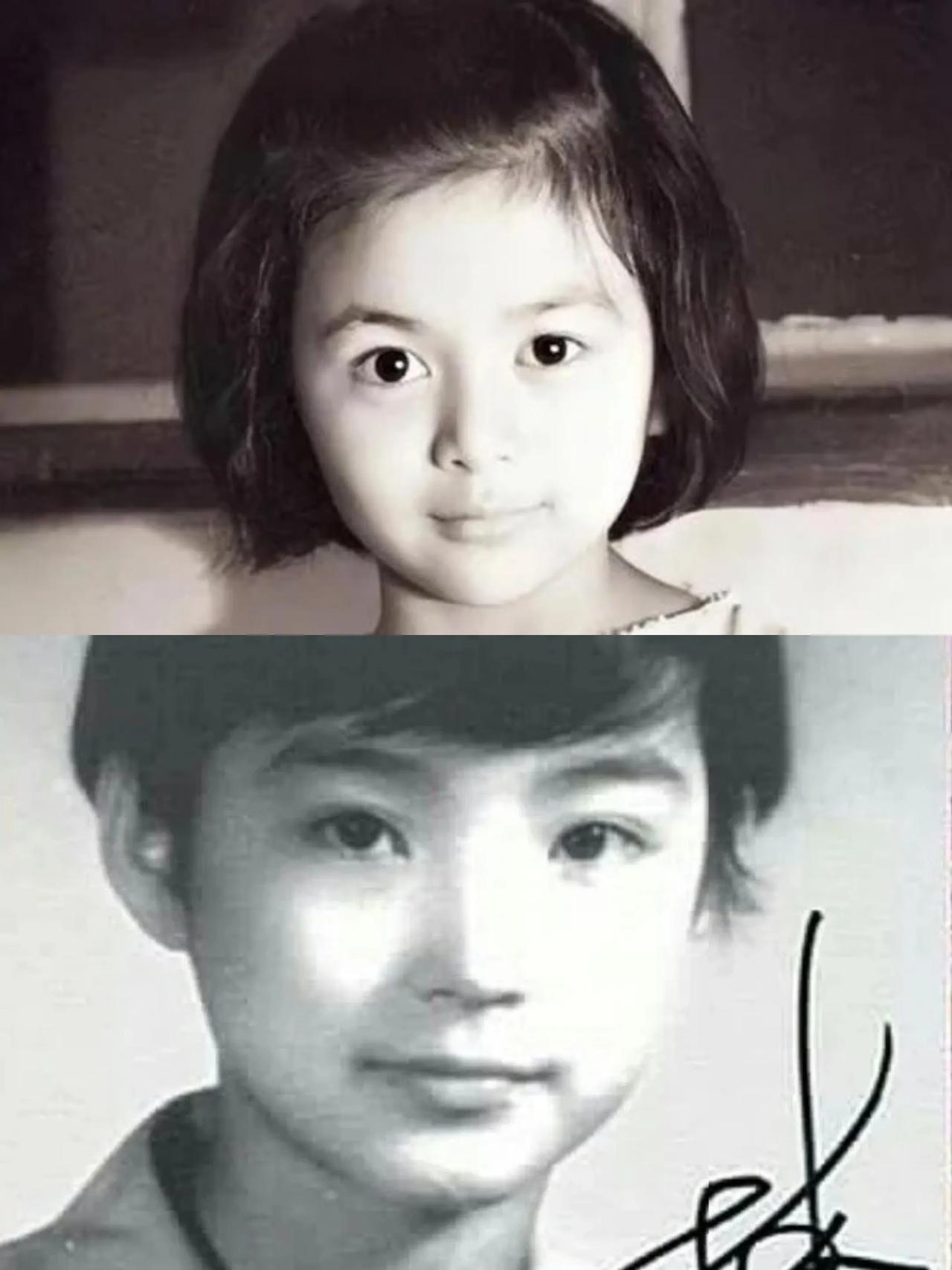 林青霞当年是东南亚第一美女，关之琳是香港第一美女，两人小时候的照片比较，还是觉得