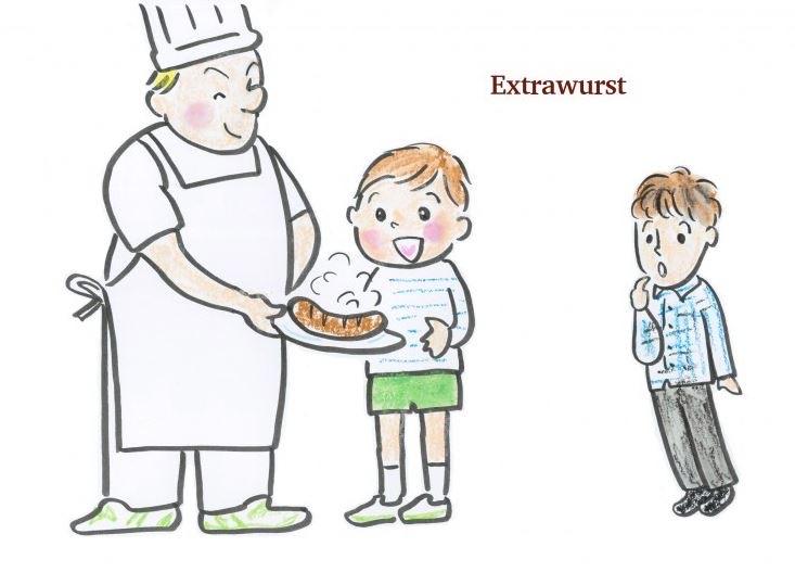 据调查，每个德国人平均每年会吃掉大约84根德国烤香肠！在烹饪方式上，德国香肠种类