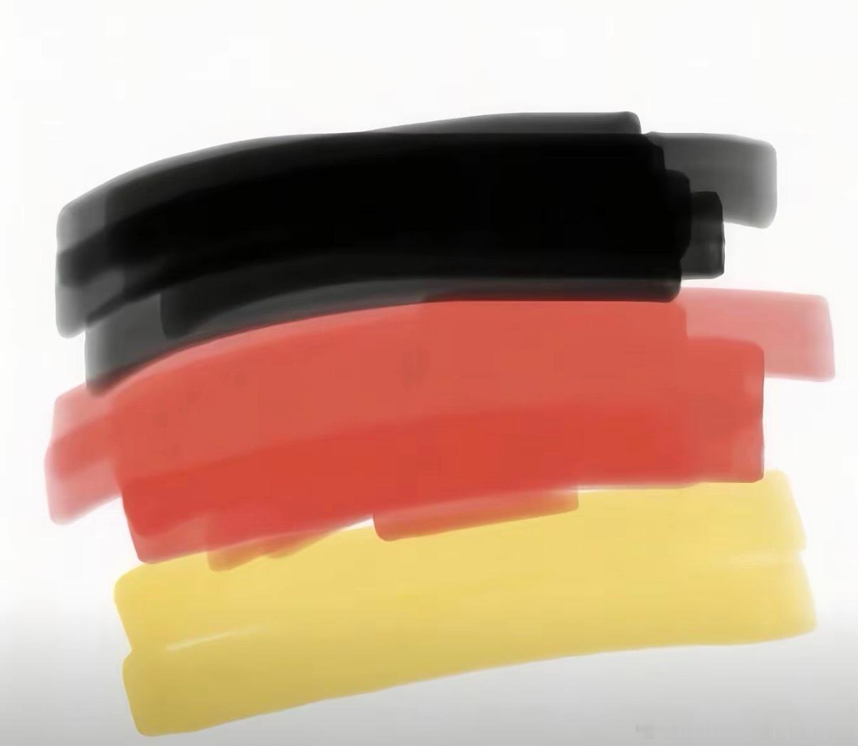 当你以为这是德国国旗🇩🇪时，其实他是一直正在高速左右乱晃的蜡笔小新………[笑