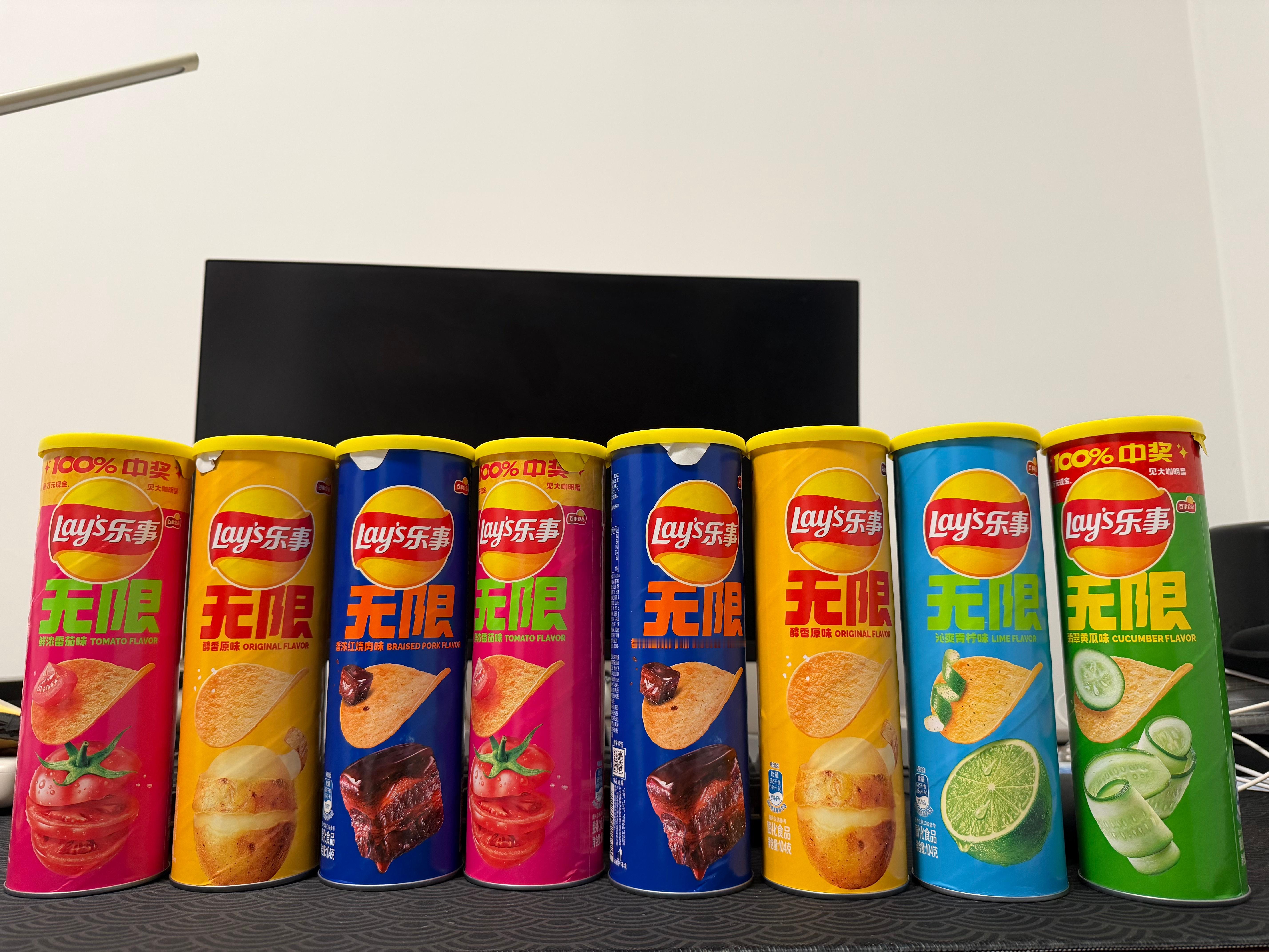 25块钱8桶乐事薯片，舒服了