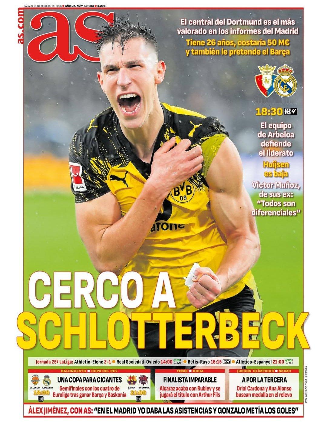 皇马 《阿斯》接近施洛特贝克了这位多特中卫是皇马报告里最贵的球员他今年26岁，身