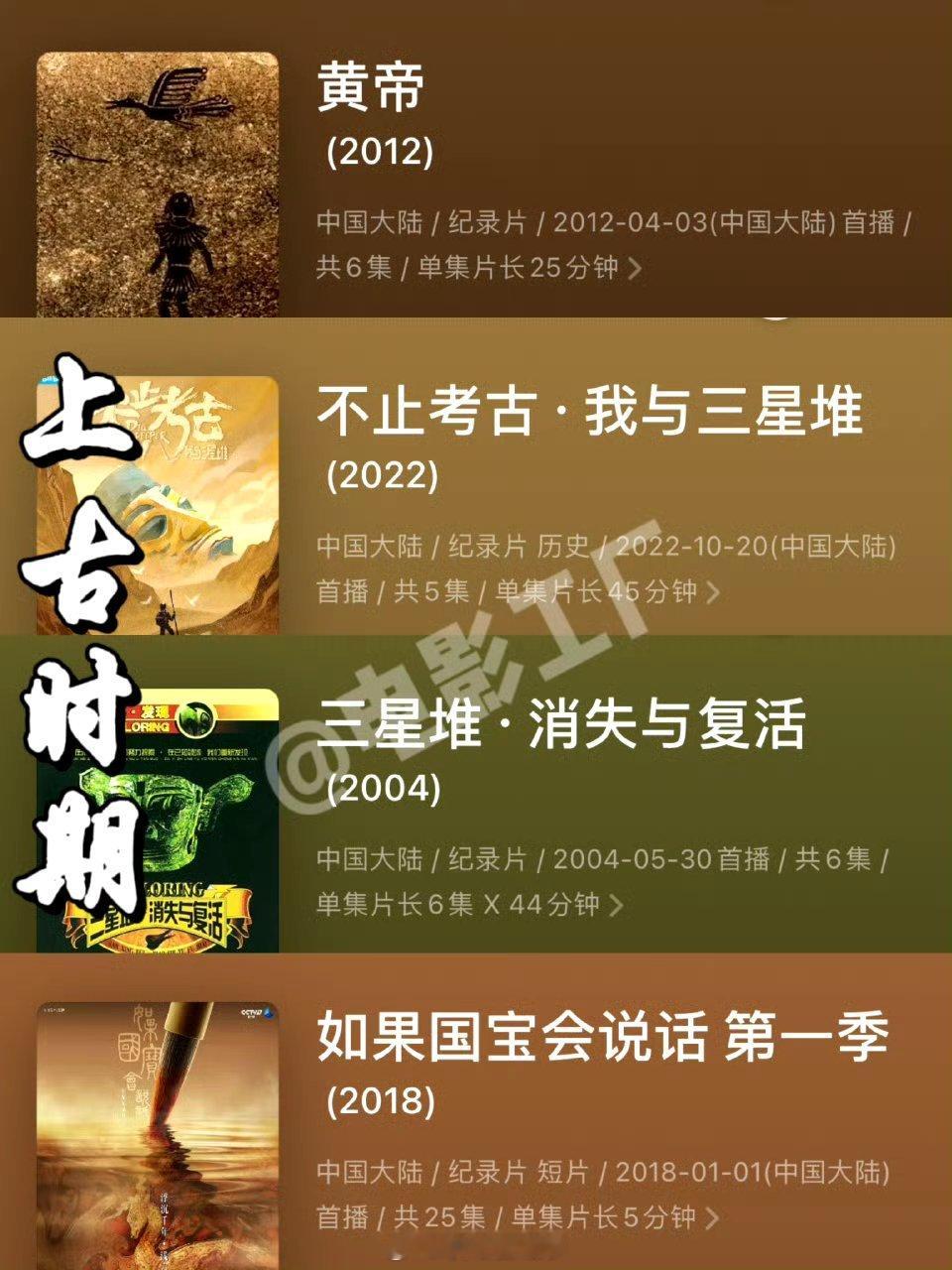 按时间顺序看历史纪录片，攒起来，慢慢欣赏吧！ ​​​