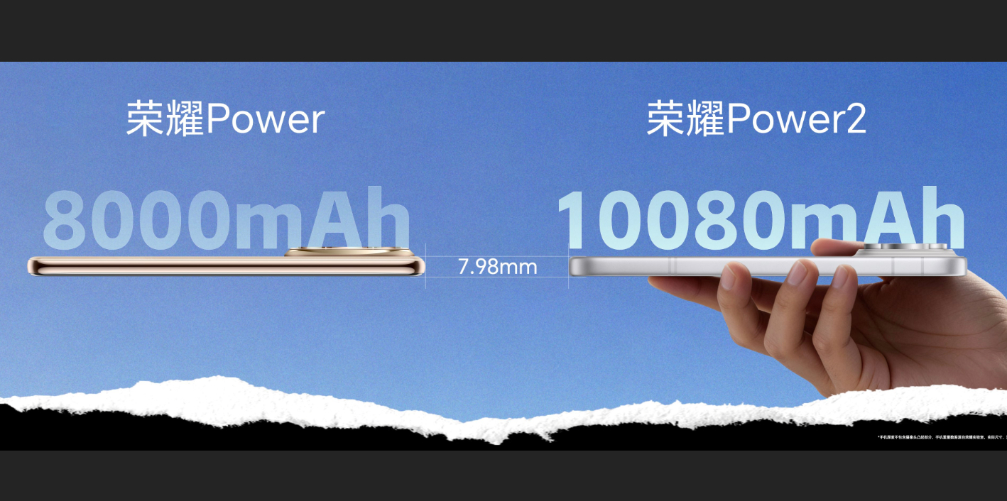 荣耀Power2搭载行业最大10080mAh青海湖电池 WIN系列的10000m